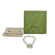Gucci GG Interlocking Charm Silver Bracelet 18cm